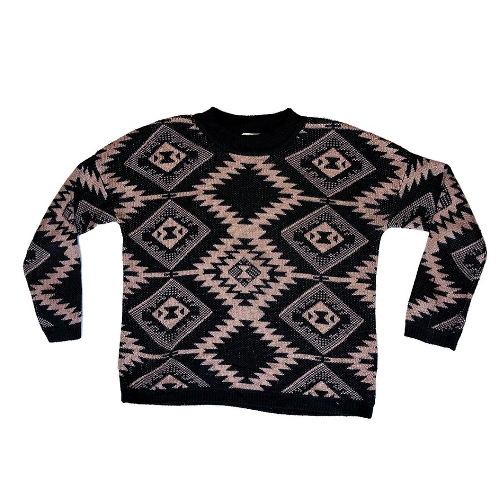 Lumiere Women's Sweater, Geometric Pattern, Size Medium